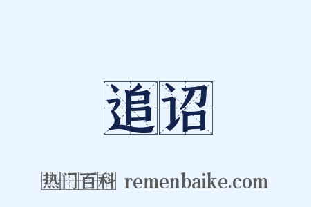 追诏是什么意思的图片
